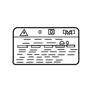 Kia 85261B1300 Label-C/PAD(A/BAG Wa