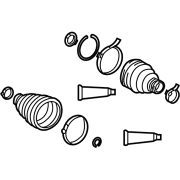 Lexus 04439-0T011 Boot Kit, Rear Drive Shaft