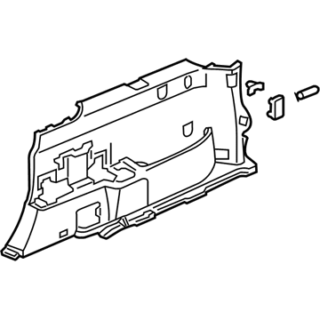 Honda 84660-SCV-A04ZC Lining Assy., L. RR. Side *NH598L* (ATLAS GRAY)