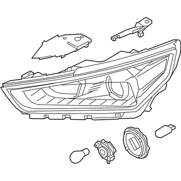 Hyundai 92104-G2350-T2S Head Lamp Sub Assembly, Right