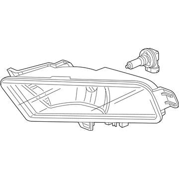 Honda 33900-T1W-A11 Light Assembly, Right Front Fog