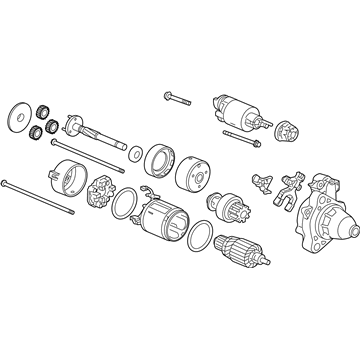 Honda 31200-RB1-013 Starter Motor Assembly (Dskew) (Denso)