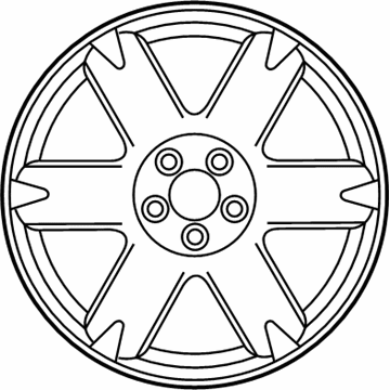 Nissan D0300-CC21A Aluminum Wheel (6 Spoke Silver)