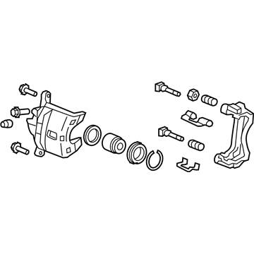 Honda 45019-TEA-T00 Caliper Sub-Assembly, Left Front