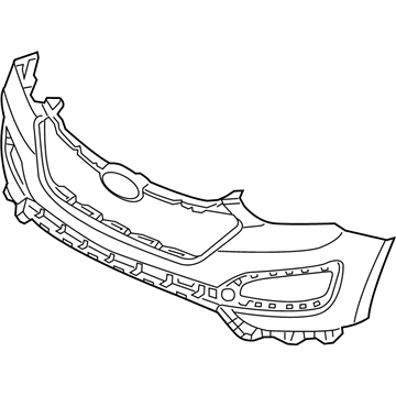 Hyundai 86511-4Z000 Front Bumper Cover, Upper
