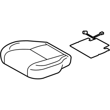 Lexus 71072-3F740-B1 Front Seat Cushion Cover, Left (For Separate Type)