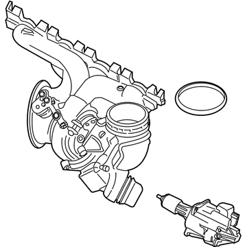 BMW 11-65-7-641-800 TURBOCHARGER WITH EXHAUST MA