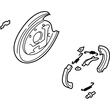 Hyundai 58355-26000 Plate Assembly-Rear Brake Back, LH