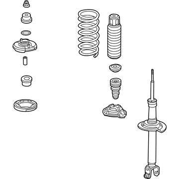 Acura 52620-TK5-A03 Shock Absorber Assembly, Left Rear