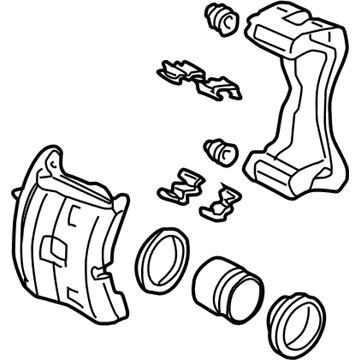 Honda 45019-SHJ-A10 Caliper Sub-Assembly, Driver Side