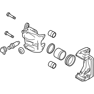 Nissan 41011-1AA0A CALIPER Assembly-Front LH, W/O Pads Or SHIMS