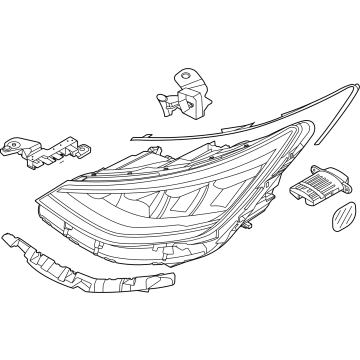 Hyundai 92102-L0100 Headlamp Assembly, Right