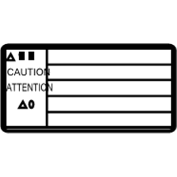 Lexus 16448-20353 Plate, Radiator Caution