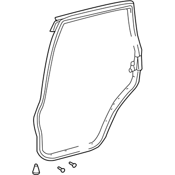 Lexus 67872-60100 Weatherstrip, Rear Door, LH
