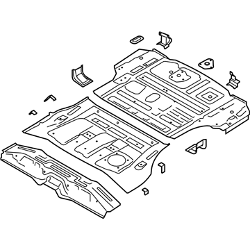 Hyundai 65500-S8000 Panel Complete-Rear Floor