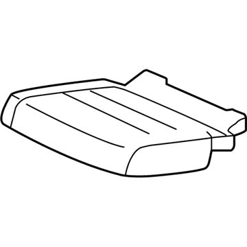 Honda 82131-TK8-A42ZA Cover, Right Rear Seat Cushion Trim (Warm Gray) (Leather)