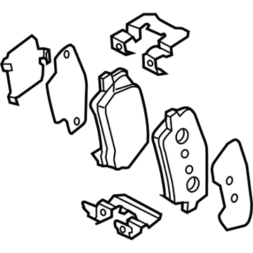 Hyundai 58302-D3A00 Rear Disc Brake Pad Kit