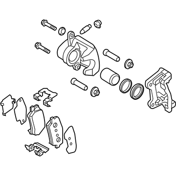 Kia 58210D3000 Rear Wheel Brake Assembly, Left