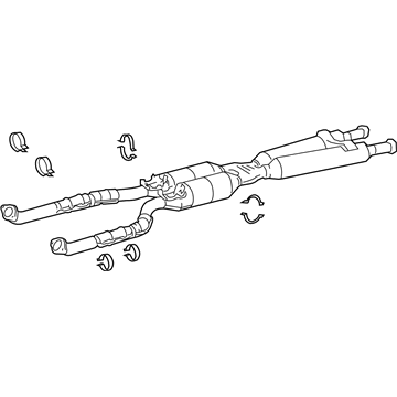 Lexus 17410-38480 Front Exhaust Pipe Assembly