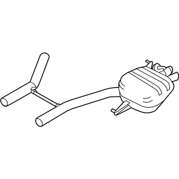 BMW 18-30-7-648-466 Rear Silencer, Right, With Exhaust Flap