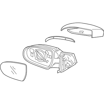 Hyundai 87610-F3530 Mirror Assembly-Outside RR View, LH