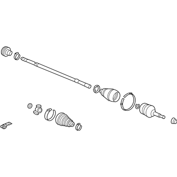 Honda 44306-SDD-A00 Driveshaft Assembly, Driver Side