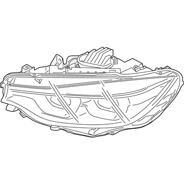 BMW 63-11-7-478-159 Drivers Side Led Headlight Lens And Housing