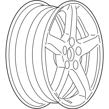 GM 9597296 Alloy Wheel Rim 18X8, 5 Lugs