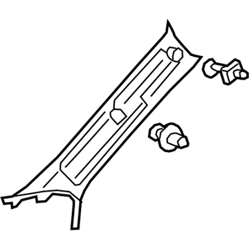 Lexus 62220-33182-A2 GARNISH Assembly, Front Pillar