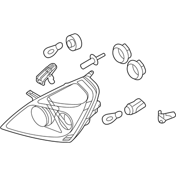Kia 921014D013 Driver Side Headlight Assembly