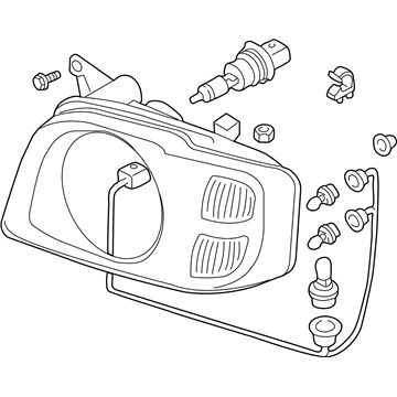 Nissan 26060-7Z826 Driver Side Headlamp Assembly