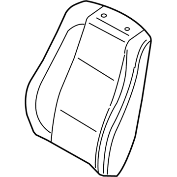 BMW 52-10-7-255-655 Cover, Basic Backrest, Leather, Left