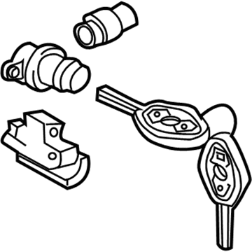 BMW 51-21-0-033-407 Set Uniform Locking System With Cas Control Unit (Code)