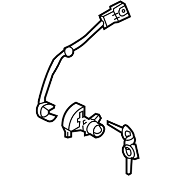 Hyundai 81970-2EA10 Front Door Lock Assembly, Left