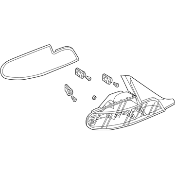 BMW 63-21-6-902-063 Left Rear Light, White Turn Indicator