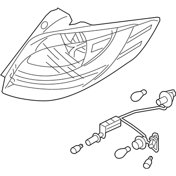 Hyundai 92402-2V000 Lamp Assembly-Rear Combination, RH