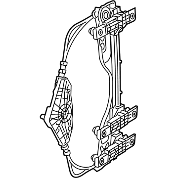 Mopar 68227459AB Rear Door Window Regulator Left