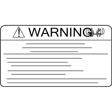 Kia 852612P500 Label-Crash Pad, Side A/B