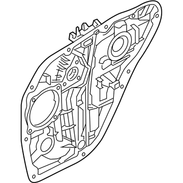 Hyundai 83481-C1000 Rear Right-Hand Door Module Panel Assembly