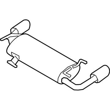 Nissan 20100-1AA2B Exhaust, Main Muffler Assembly