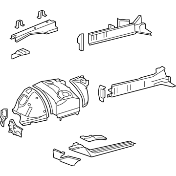 Lexus 53720-50903 Apron Assembly, Front Fender