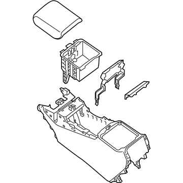 Infiniti 96910-3JA0C Console Box Assembly-Floor, Front