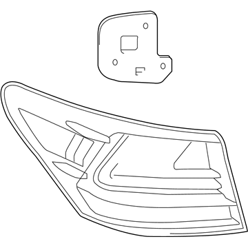 Lexus 81561-50240 Lens & Body, Rear Combination Lamp