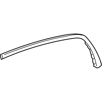 Acura 72965-SEP-A11ZB Molding Assembly, Left Rear Door Sash (Black)