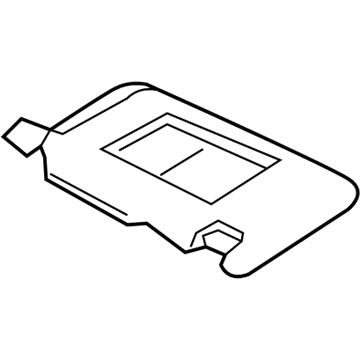 Honda 83280-TBA-A93ZA Sunvisor L (Platinum Gray)