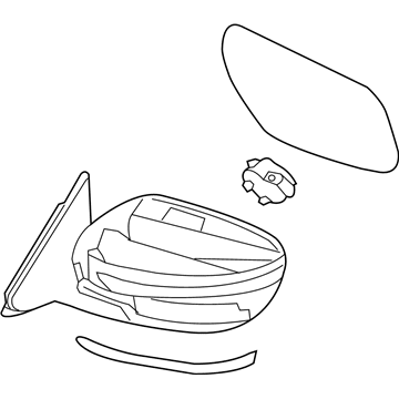 Nissan 96301-9TB0C Mirror Assembly-RH