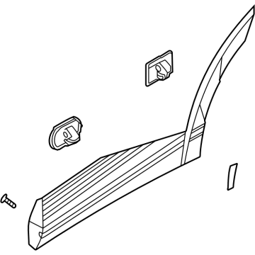 Hyundai 87732-GI000-CA GARNISH ASSY-RR DR SIDE, RH