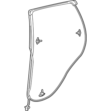 Acura 72850-TJB-A01 Weatherstrip, Rear Left Door