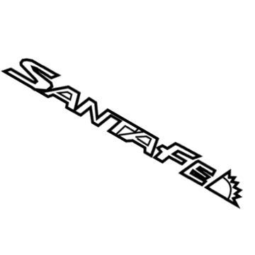 Hyundai 86310-2W000 Santafe Emblem, Left