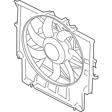 BMW 17-42-7-593-850 Engine Cooling Fan Assembly